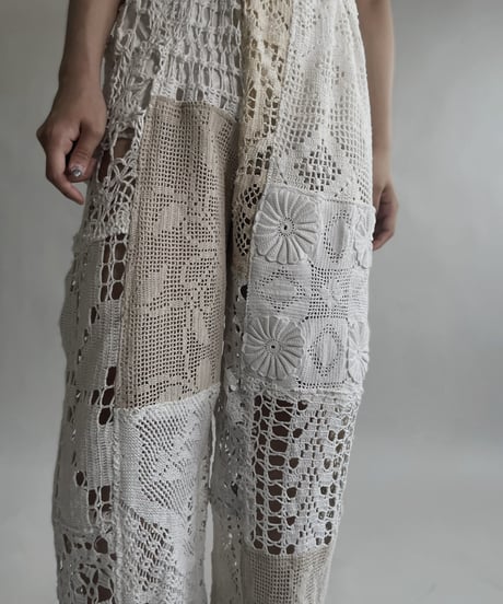 【RE;CIRCLE】 RE Crochet Patchwork Pants / 220623-026