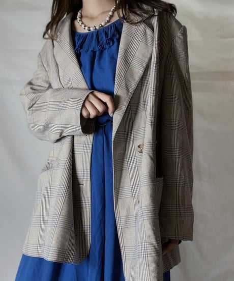 【USED】  Plaid Tailored Jacket/211014-047