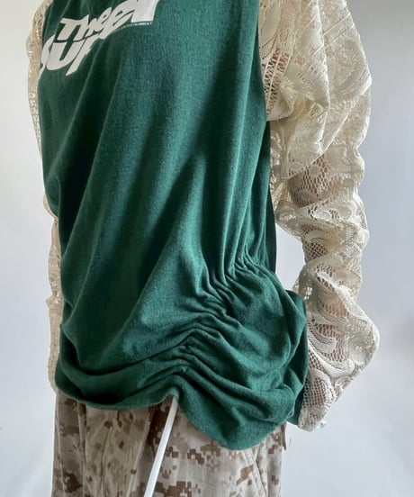 【RE;CIRCLE】 RE Lace Switching Raglan T-Shirt / 250605-004