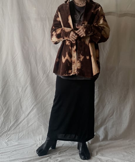【RE;CIRCLE】Tie Dye Dyeing Corduroy shirt① /210226-005