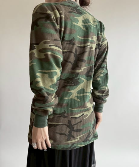 【USED】 Camo Waffle L/S Top /250412-039