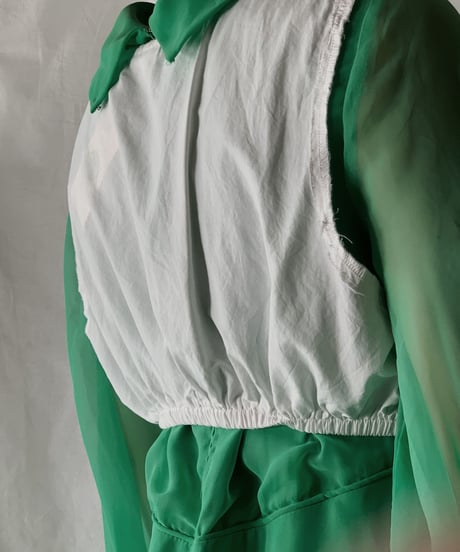【USED】  White Cotton Tyrol Blouse/210407-022