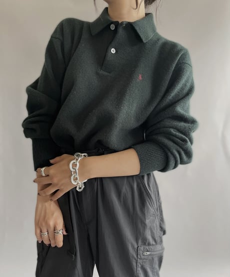 【USED】  Ralph Lauren Knit Polo Long Sleeved / 221001-004
