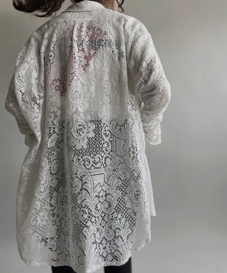 【RE;CIRCLE】 RE Crochet Lace Big Shirt / 220427-005