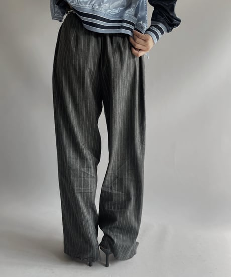 【USED】 Stripe Patterned Slacks Pants / 231104-007