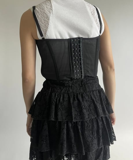 【USED】  Lace Pattern Corset Top /250213-008