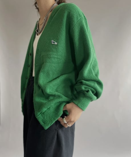 【USED】  Sportswear Acrylic Knit Cardigan / 221008-029