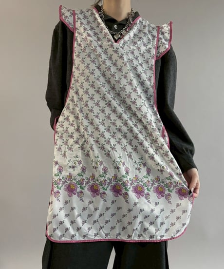 【USED】 Flower Pattern Euro Apron / 260321-022