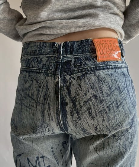 【USED】 W&LT 97AW Graffiti Denim Pants / 251108-020