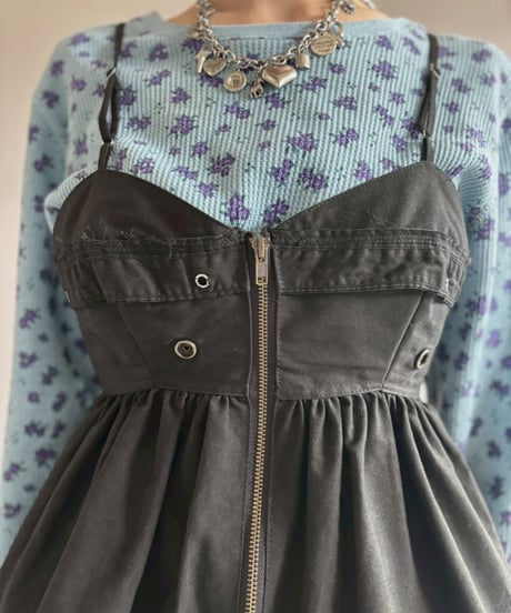 【RE;CIRCLE】 RE U.S Military Rebuild Corset Bustier Black / 260423-002