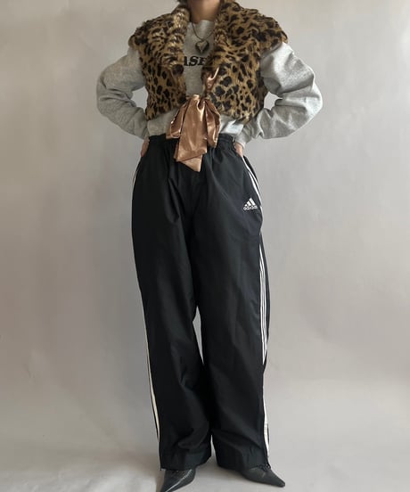 【USED】 Leopard Patterned Fake Fur Vest /241221-001