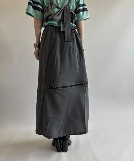 【RE;CIRCLE】 RE Suit Asymmetry Long Skirt/ 250717-003