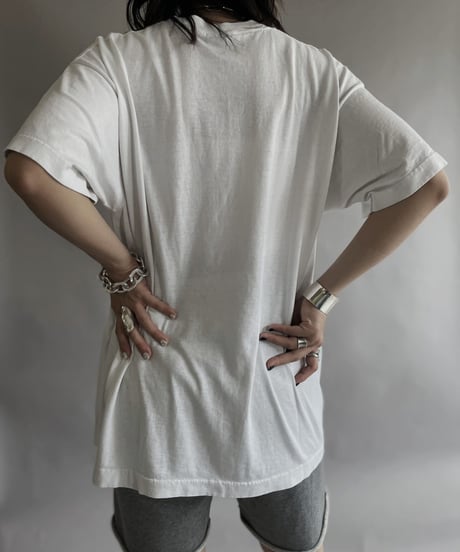 【USED】 made in USA New Paper Print T-Shirt / 230617-017