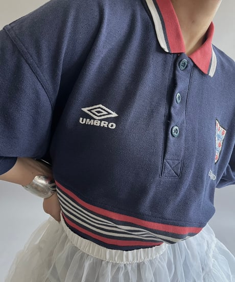 【USED】 UMBRO ENGLAND Polo Soccer Shirt /240831-014