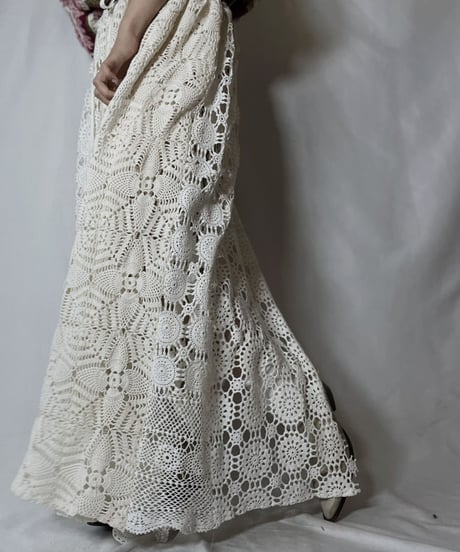 【RE;CIRCLE】 RE Granny Knit×Lace S/S One-piece/210917-010
