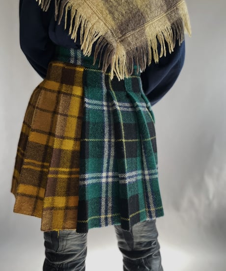【RE;CIRCLE】 RE Pleats Blanket  Skirt / 230105-022