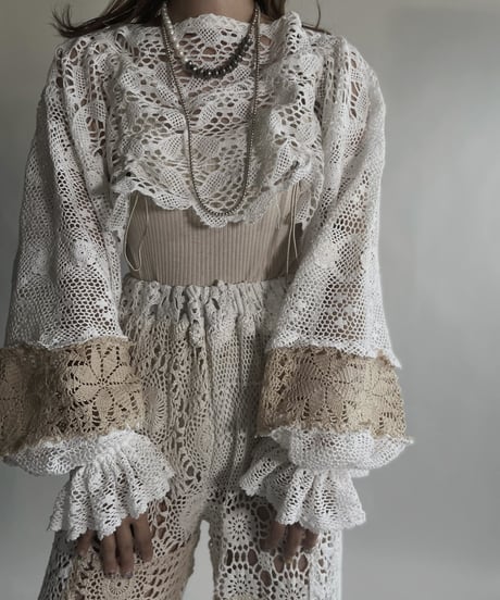【RE;CIRCLE】 RE Crochet Cord Top / 220623-016