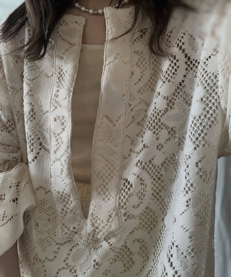 【RE;CIRCLE】 RE Lace L/S Open Front One-piece②/210611-030