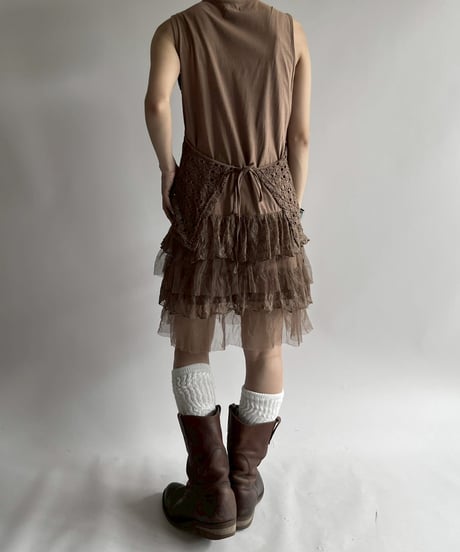 【USED】 Mesh Design Tiered One-Piece / 250726-007