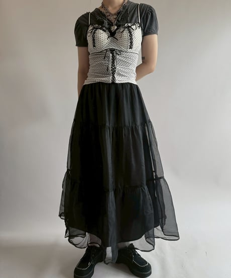【USED】 Sheer Long Skirt / 250705-021