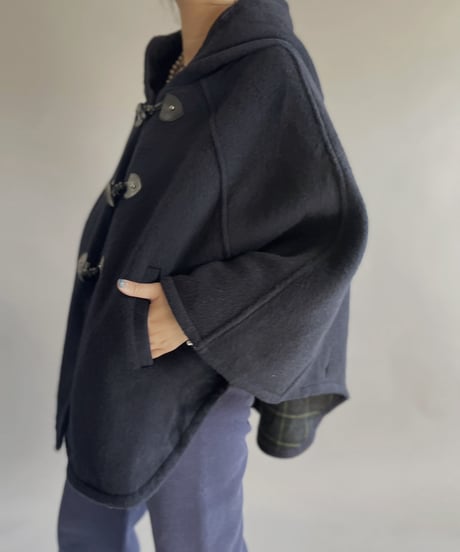 【USED】 Made in Italy Duffle Poncho Coat/240127-026