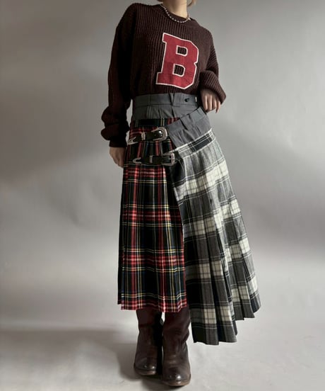 【RE;CIRCLE】 RE Kilt Long Skirt / 260108-003