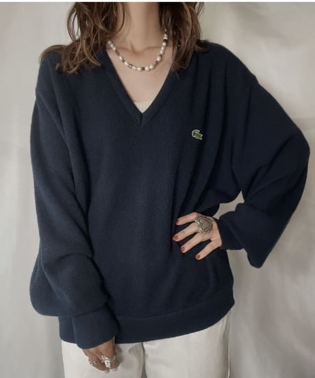 【USED】   LACOSTE Knit Top⑦/211126-013