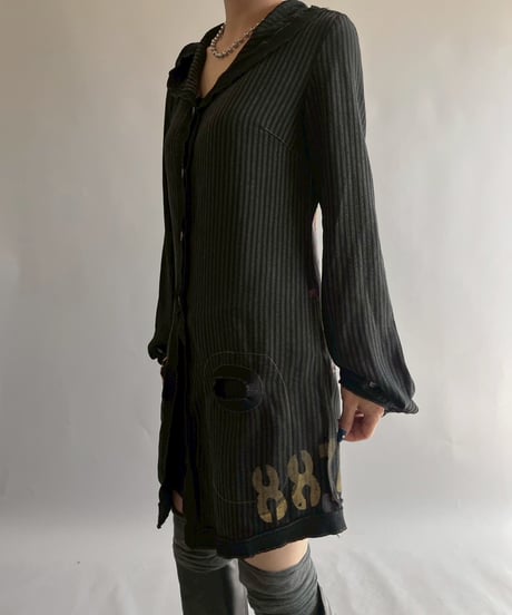 【USED】 Cop.Copine Stripe Pattern Hooded Jacket  /251014-008