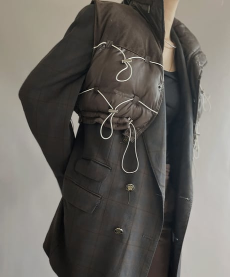 【RE;CIRCLE】 RE Draw Code Down Vest Brown / 221215-001