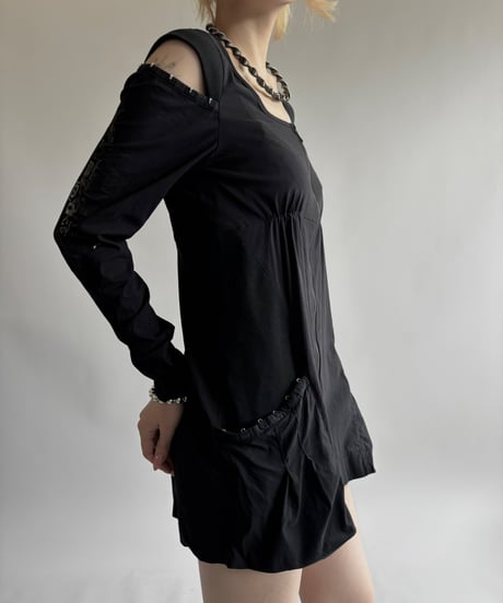 【USED】 Design Zip Up Short One-Piece  / 250531-005