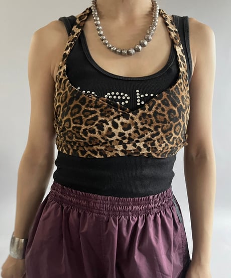 【USED】Leopard Pattered Camisole Top /240907-032
