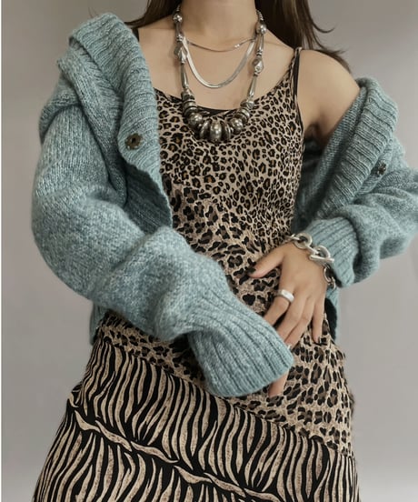 【USED】  Bila Animal Print Rayon Camisole One-piece / 221015-026