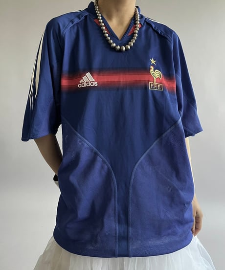 【USED】 adidas FRANCE Soccer Shirt /240831-025