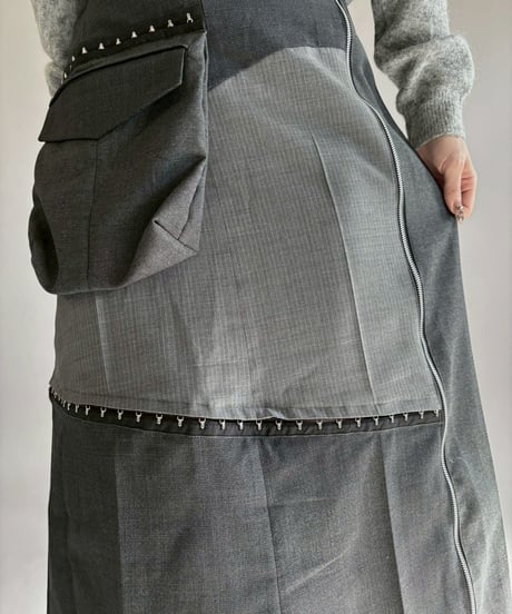 【 RE;CIRCLE】 RE Suit Asymmetry Long Skirt / 260129-006
