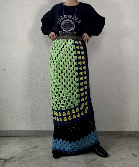 【RE;CIRCLE】 Granny Knit Long Skirt ① /210125-008