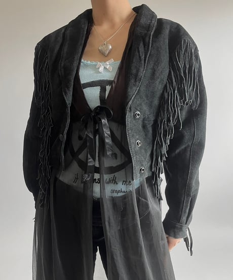 【USED】  Suede Fringe Jacket /250301-010