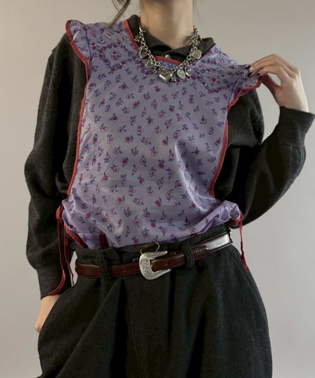 【USED】 Flower Pattern Euro Apron / 260321-021