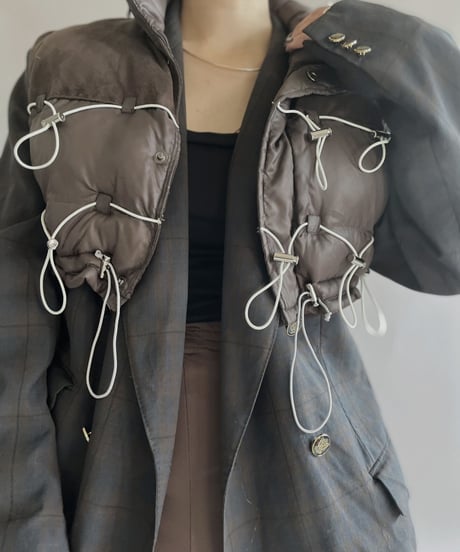 【RE;CIRCLE】 RE Draw Code Down Vest Brown / 221215-001