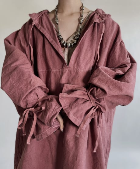 【RE;CIRCLE】RE Dyed French Mattress Cover One-piece -Santa Fe Pink- / 220512-013