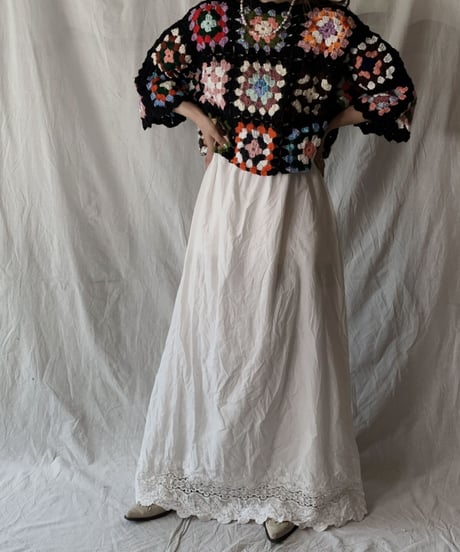 【USED】 White Cotton Camisole Dress②/210421-010