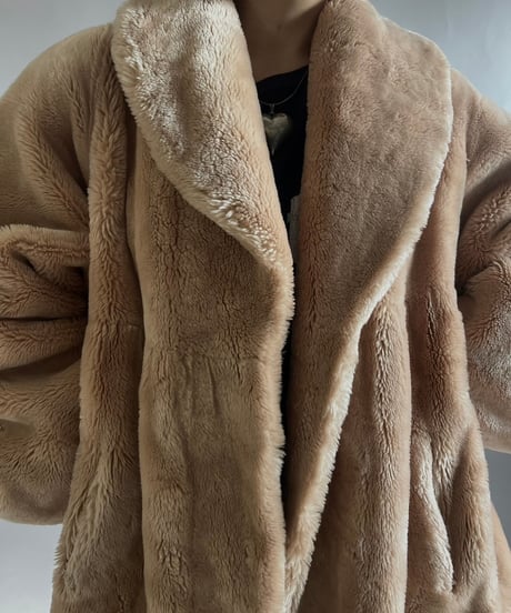 【USED】  Fake Fur Coat /241221-019