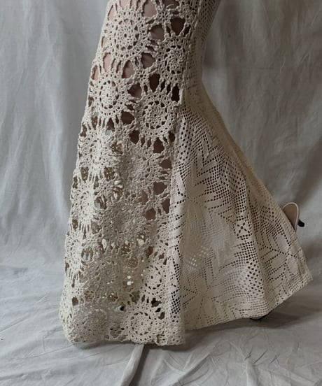 【RE;CIRCLE】 RE Crochet Long Skirt②/210512-017