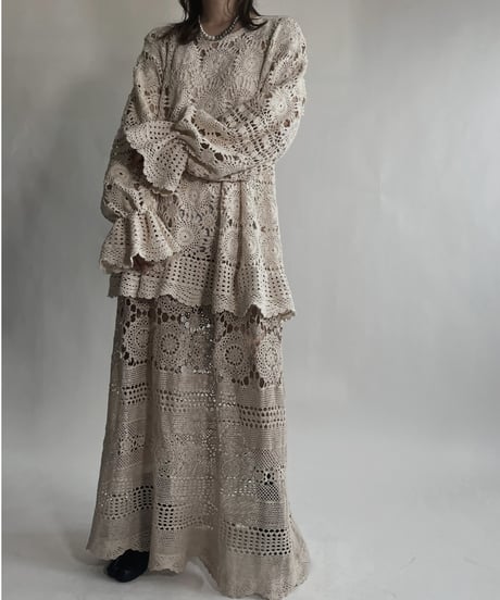 【RE;CIRCLE】 RE Crochet Lace One-piece / 220623-004