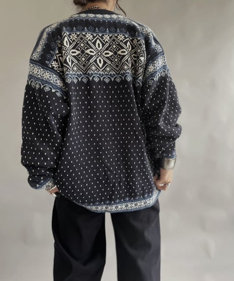 【USED】 Made in Norway  Cottone100% Tirolean Knit Top /240120-018