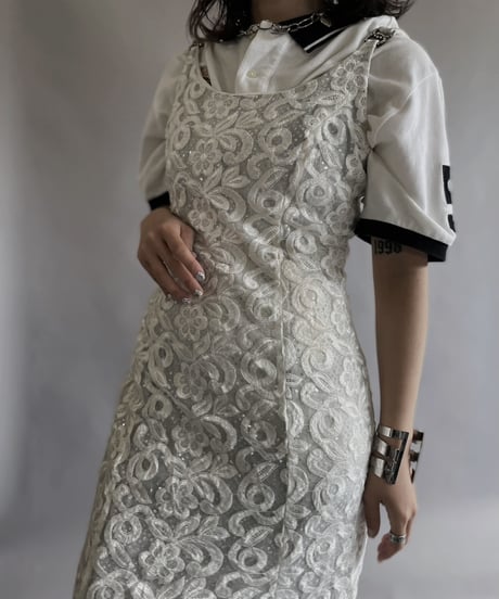 【USED】 Flower Pattern Spangle One-piece / 230506-007
