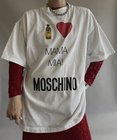 【USED】 S/S MAMA MIA MOSCHINO T-shirt / 230603-021