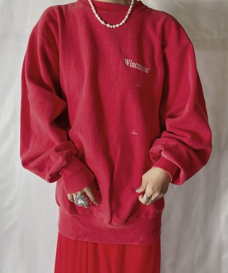 【USED】  90's USA Champion Reverse Weave Sweat wisconsin/210902-006