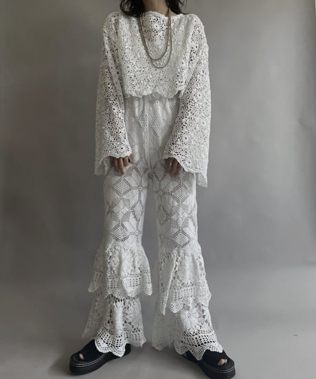 【RE;CIRCLE】 RE Crochet Lace Top / 230504-009