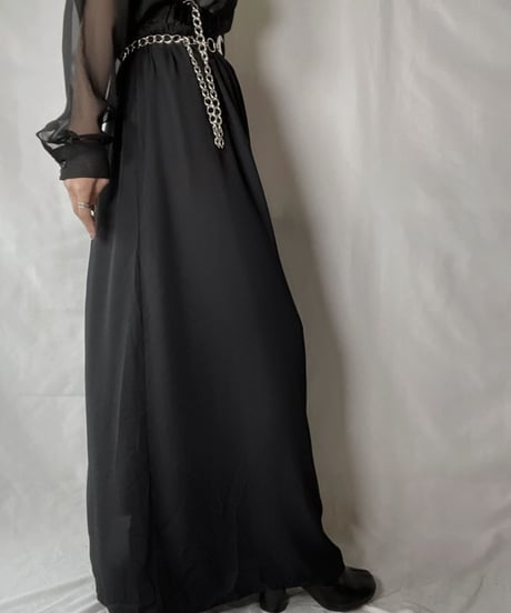 【USED】 Poly Long Skirt/210926-007