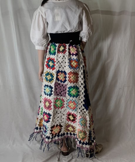 【USED】　Granny Knit Long Skirt③/210404-011